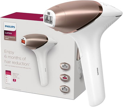 Philips Lumea IPL 9000 Series BRI955/60 – Cordless Hair Removal Device for Women with SenseIQ, SmartSkin Sensor & 3 Attachments for Face, Body & Bikini