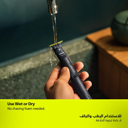 Philips OneBlade Replacement Blades QP630/51 | Trim, Edge & Shave Any Length of Hair | 3 Original Blades + 1 Body Kit | Fits All OneBlade Handles, Wet & Dry Use