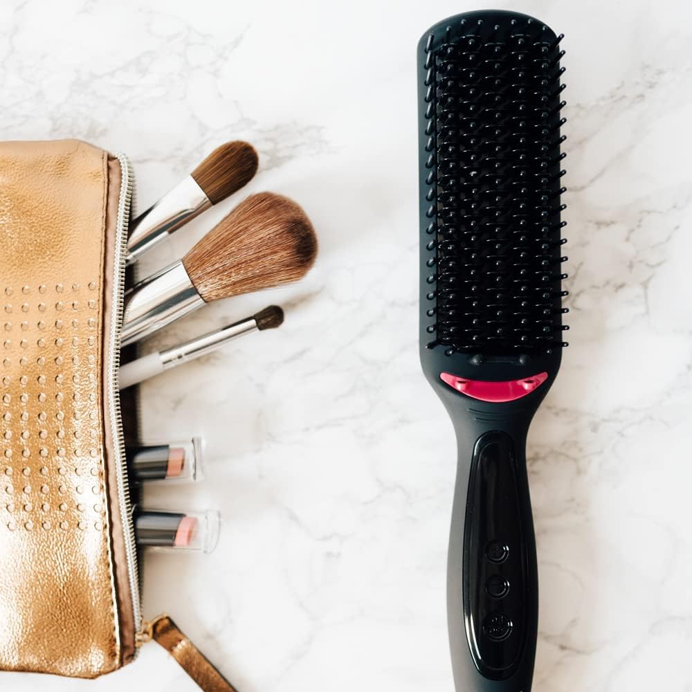 Revlon RVST2168 One Step Straight and Shine Heated Brush. Ionic technology, 10 digital LCD settings, One Size