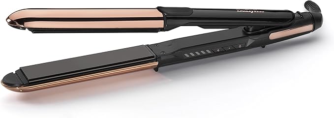 BaByliss Straight and Curl Brilliance Hair Straightener and Curler, Black Rose Gold, 28 millimeters