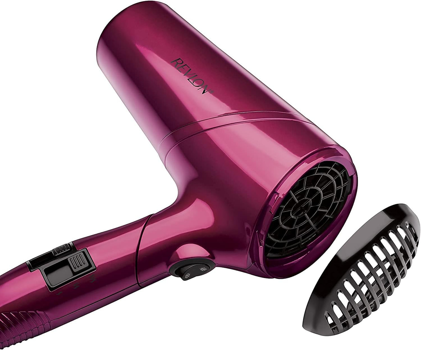 Revlon RVDR5229 Frizz Fighter Hair Dryer, 2200 Watts, 2 speed and 3 heat setting, folding handle. Cool shot button.