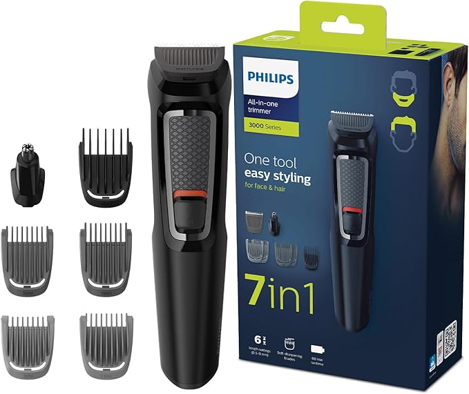 Philips Mg372033, Series 3000 7-In-1 Multigroom, Black