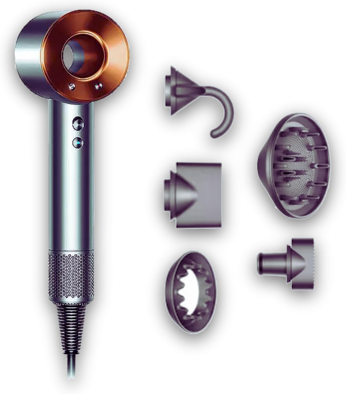 Dyson Supersonic Haartrockner HD07 - Nickel/Kupfer