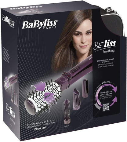 Babyliss 2736SDE Beliss Brushing Rotating Brush 4 Attachments 1000 Watts – International Warranty