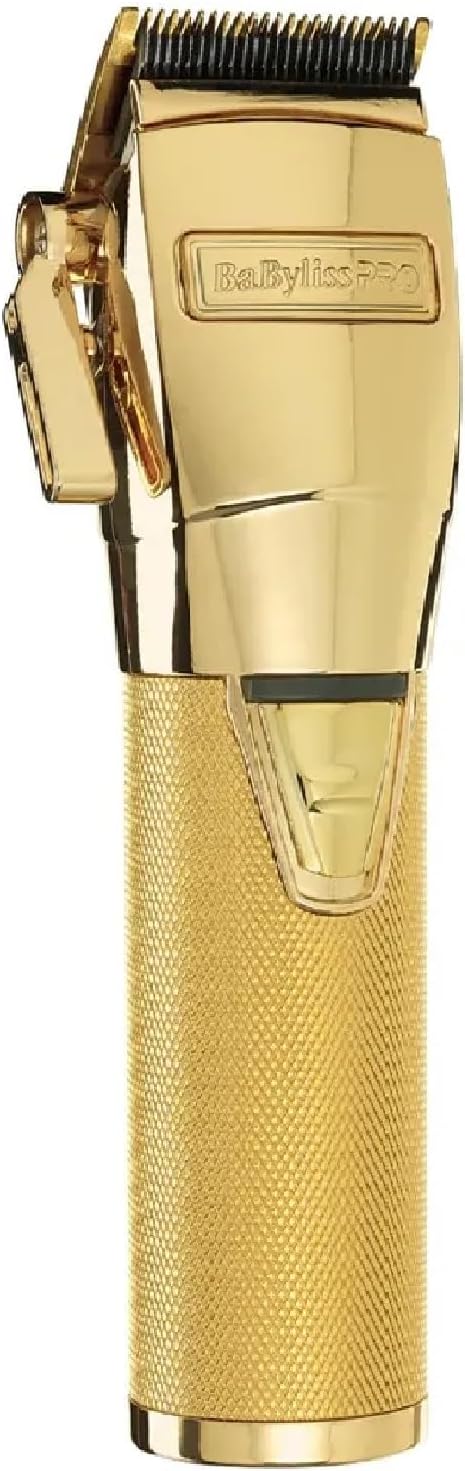 BaByliss Pro Gold FX Cordless Hair Clipper – Professional Precision Cutting Tool, Gold