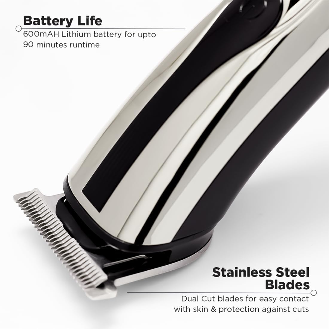 Ikonic 5 In 1 Express Groomer Trimmer with Stainless Steel Blades, 90 Minutes Of Runtime, Precision Hair Styling and Grooming Trimmer, Beard,Ear & Nose Trimmer