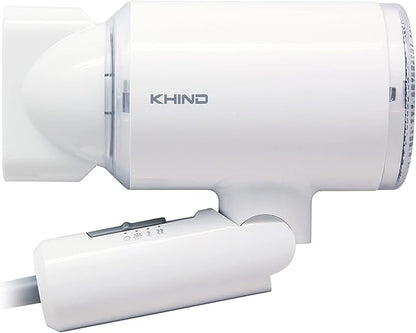 KHIND Compact 1000W Hair Dryer with 2 Heat Speeds & 1 Cool Shot Settings, Narrow Nozzle Airflow For Quick Drying, Honeycomb Inlet and Travel Friendly Foldable Design (HD1002)