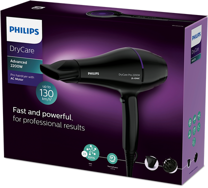 Philips H-Dryer BHD274 Professional Hair Dryer – 2200W, Ionic Care, ThermoProtect, Cool Shot & Diffuser for Frizz-Free Shine