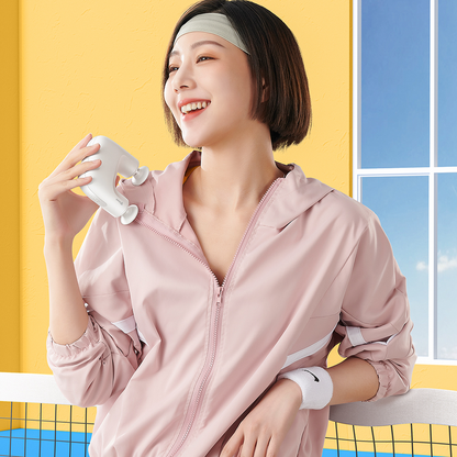 Rotai SX301 Mini Double Head Massage Gun – Portable Deep Tissue Massager with 4 Heads, Quiet Brushless Motor & USB-C Rechargeable Battery