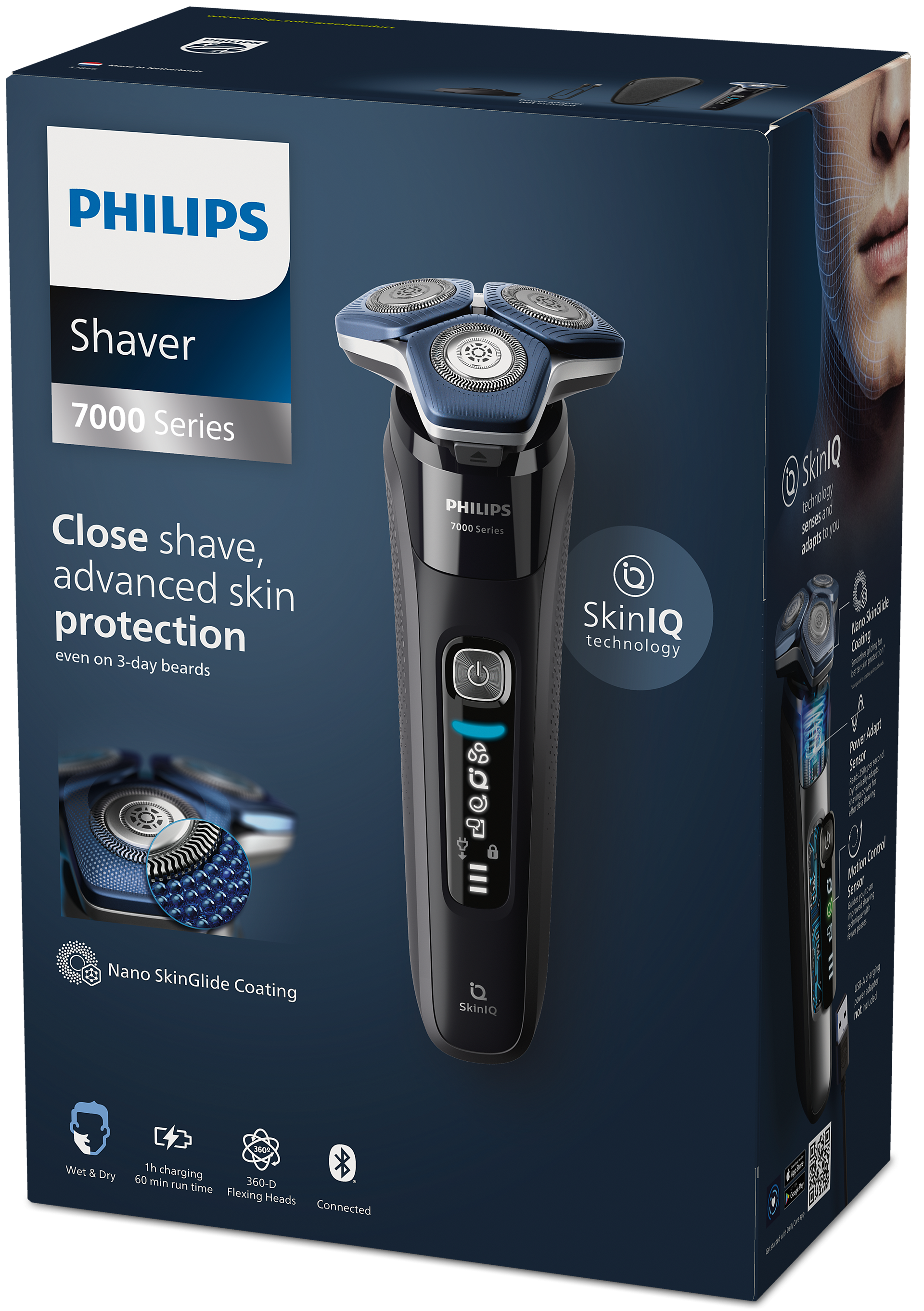 Philips Shaver S7886/35 | Wet & Dry Use | Smart SkinIQ Tech for a Close, Comfortable Shave