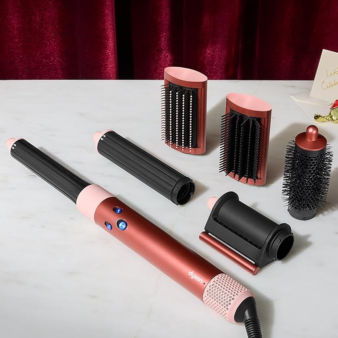 Dyson Special edition Airwrap™ Complete long multi-styler in Strawberry bronze and blush pink with Detangling comb