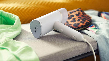Philips Compact Handheld Steamer 3000 Series - 1000W - 20g/min Continuous Steam - 2M Cord Length - 120ML - Compact & Foldable - White - STH3020/16