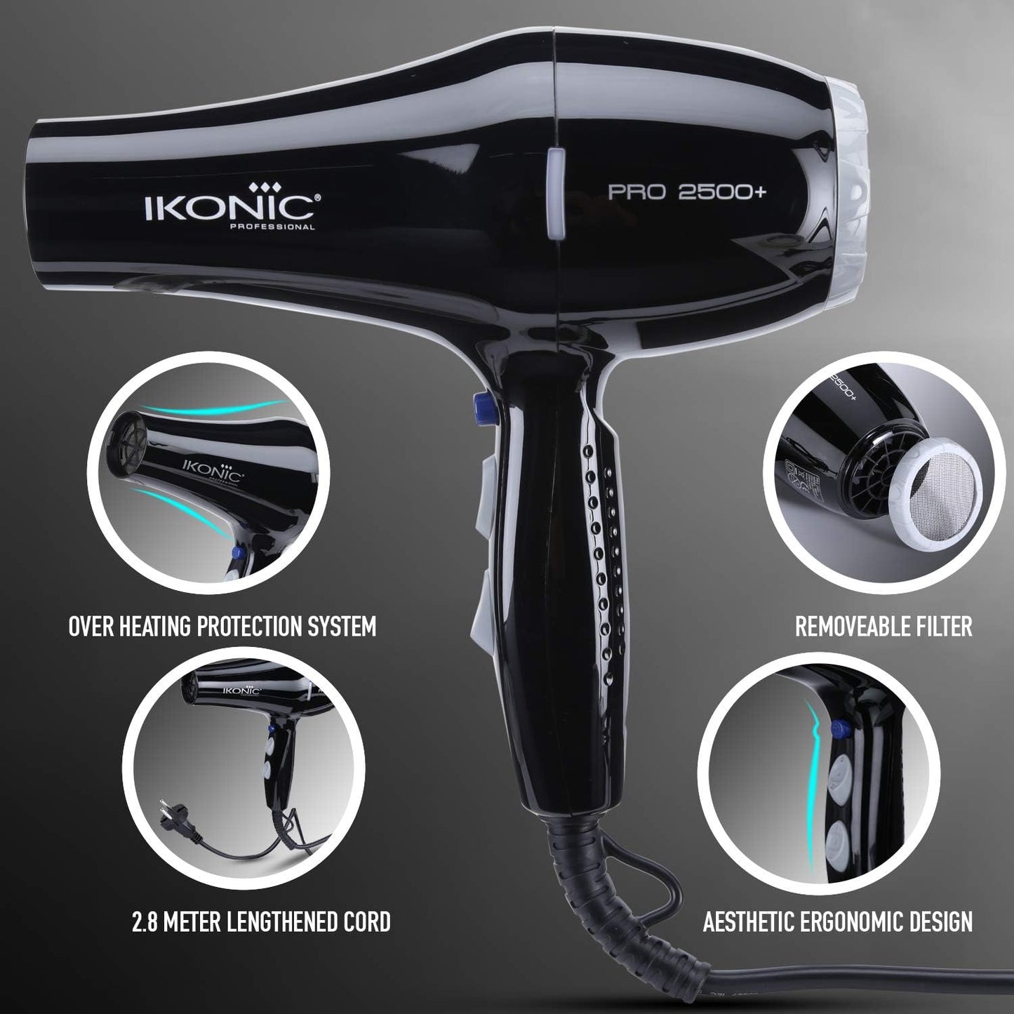 Ikonic Pro 2500 Watts Hair Dryer