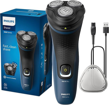 Philips Electric Shaver for Men, Wet and Dry Shave, 3D Floating Heads, 27 Self Sharpening Blades, Cordless, Waterproof S1151/03 (New Model)