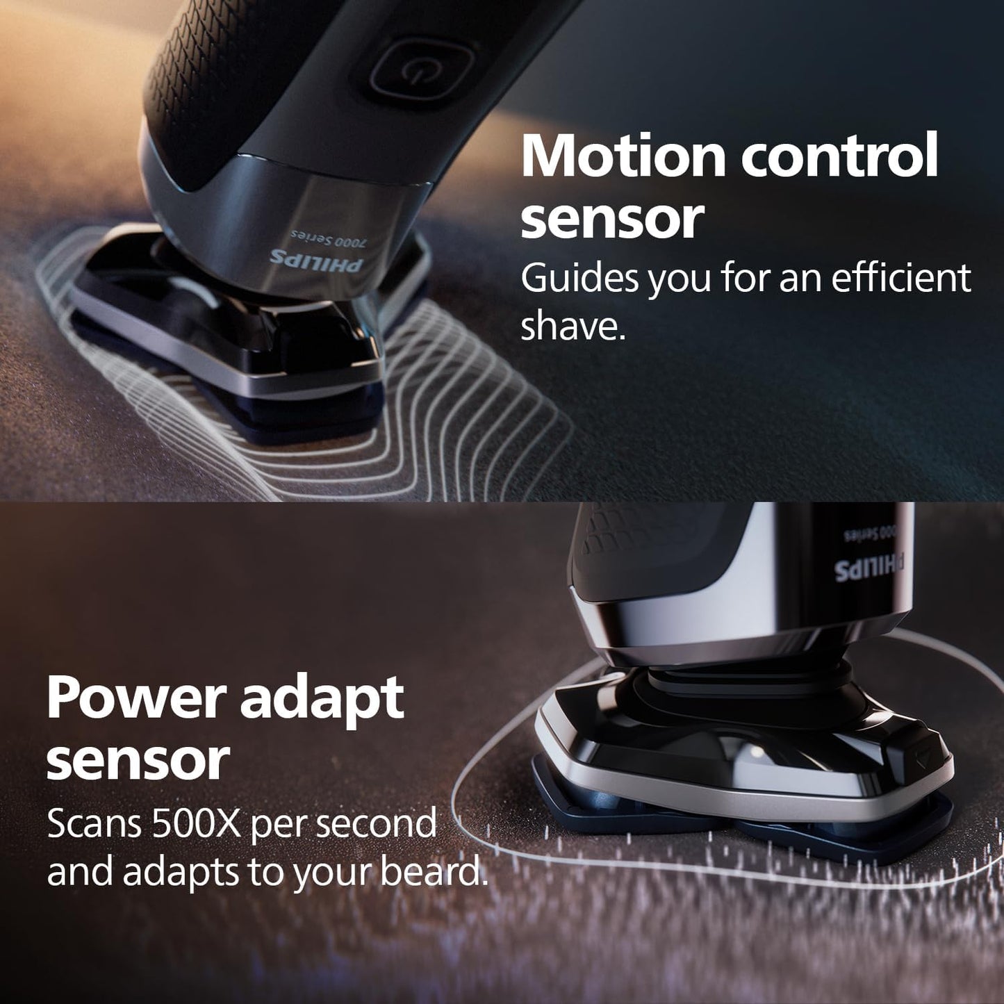 Philips Shaver Series 7000 - Wet & Dry Mens Electric Shaver with SkinIQ Technology, Pop-up Trimmer, Charging Stand, Travel Case and Cleaning Brush (Model S7887/35)