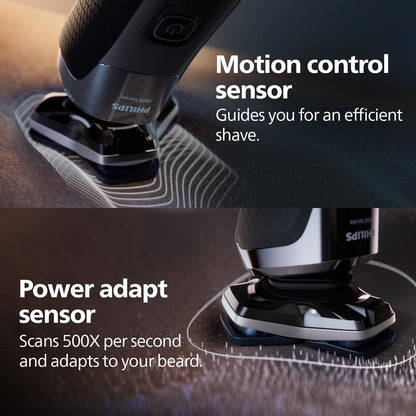 Philips Shaver Series 7000 - Wet & Dry Mens Electric Shaver with SkinIQ Technology, Pop-up Trimmer, Charging Stand, Travel Case and Cleaning Brush (Model S7887/35)