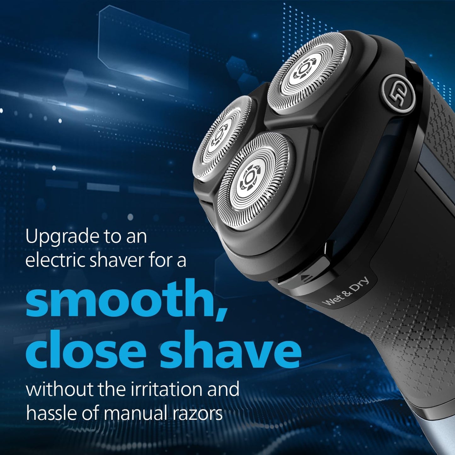 Philips Electric Shaver for Men, SkinProtect Technology, Wet and Dry Shave, 5D Floating Heads, 27 Self Sharpening Blades, Pop-up Trimmer, Cordless, Waterproof S3144/03 (New Model)