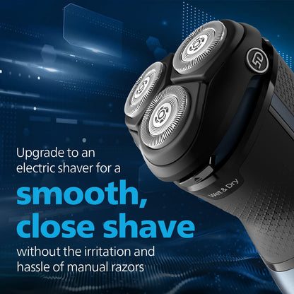 Philips Electric Shaver for Men, SkinProtect Technology, Wet and Dry Shave, 5D Floating Heads, 27 Self Sharpening Blades, Pop-up Trimmer, Cordless, Waterproof S3144/03 (New Model)