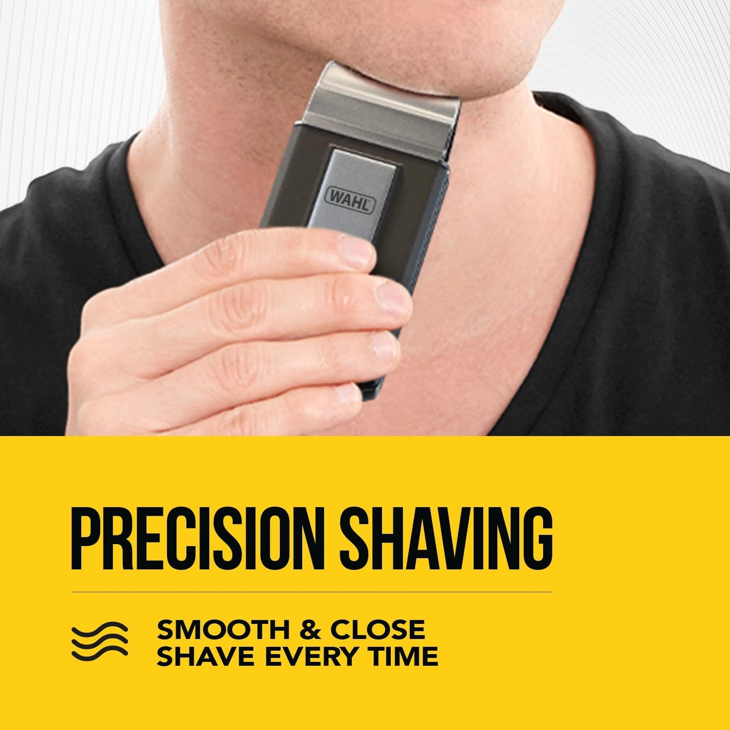 Wahl Pocket Travel Shaver, Compact Rechargeable Shaver, Beard Shaver, Electric Shavers for Men, Flex Foils, Close Cut, Small Shavers for Travelling, Black