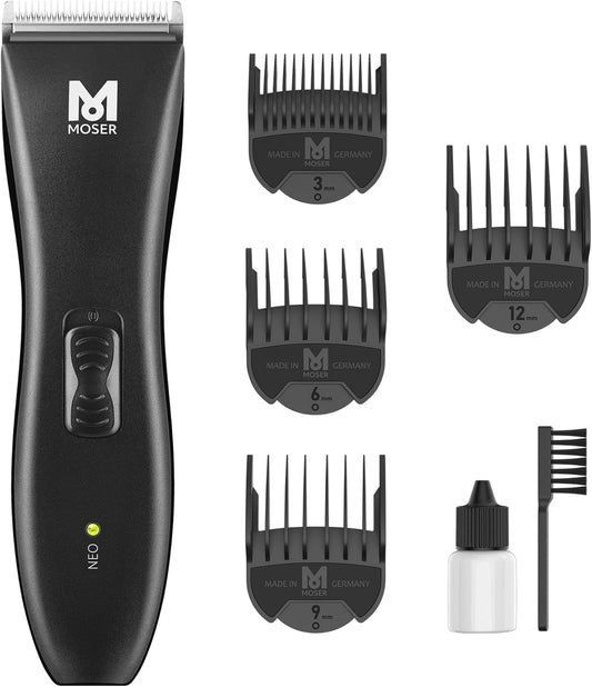 Moser NEO Professional Cordless Hair Clipper for Men (Made in Germany) | Magic Blade Technology | 90-Min Operation Time | Quick Charge with LED Charging Indicator (1886-0151)