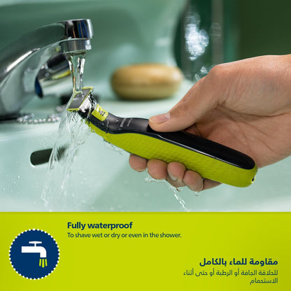 Philips OneBlade QP2724/20 | Trim, Edge & Shave Any Length of Hair| 5-in-1 Adjustable Comb, Dual-Sided Blade | 45min Cordless Use, USB Charging