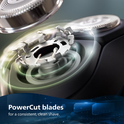 Philips Electric Shaver for Men, SkinProtect Technology, Wet and Dry Shave, 5D Floating Heads, 27 Self Sharpening Blades, Pop-up Trimmer, Cordless, Waterproof S3144/03 (New Model)