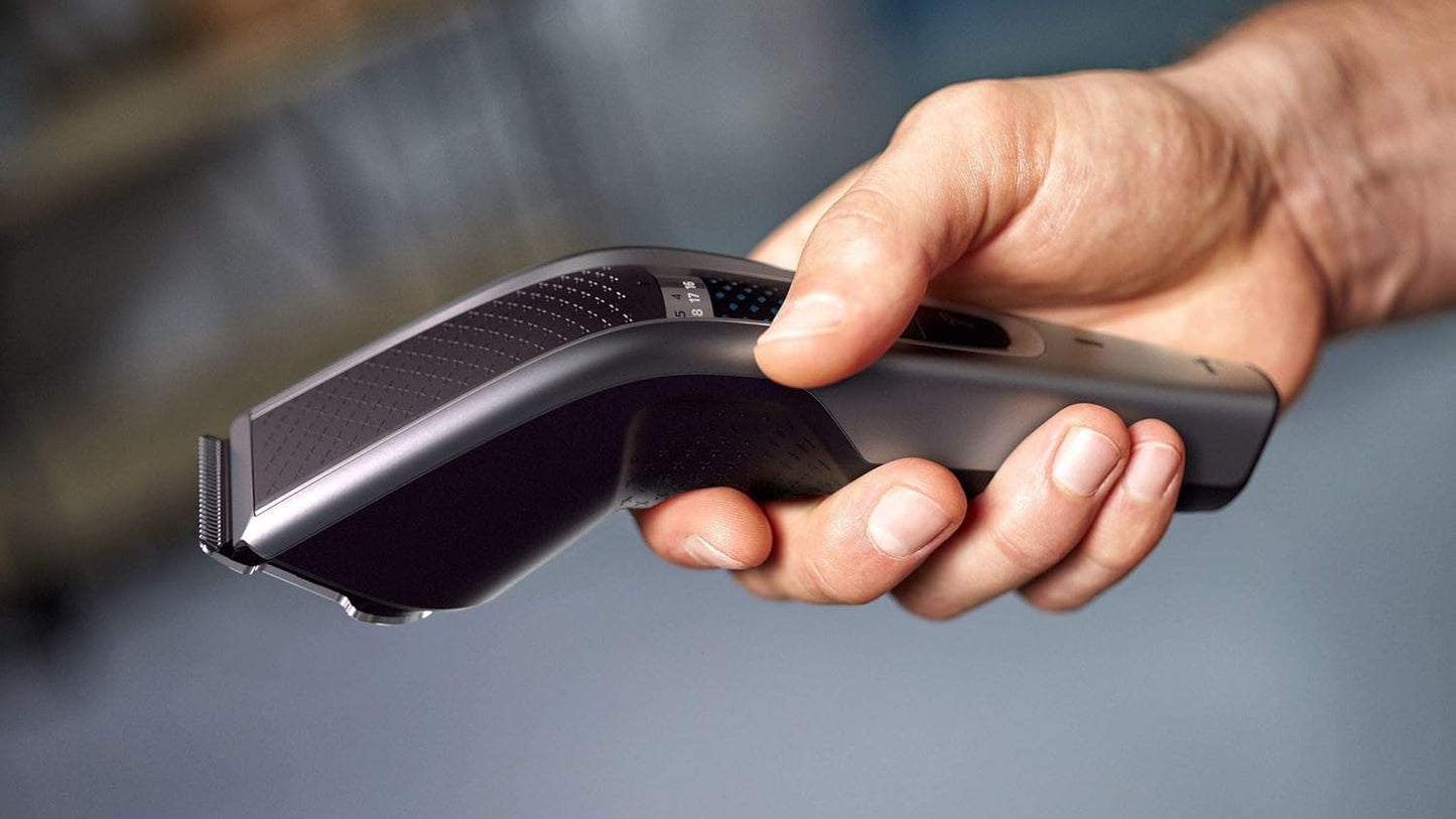 Philips HC5630/13, Series 5000 Washable Hair Clipper, Grey/Black