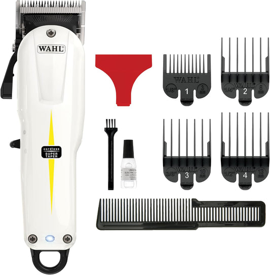 Wahl V500 Super Taper, Professional Hair Clippers, Pro Haircutting Kit, Clippers for Bulk Hair Removal, Taper Fade, Adjustable Lever, Cordless, Lightweight, Barbers Supplies