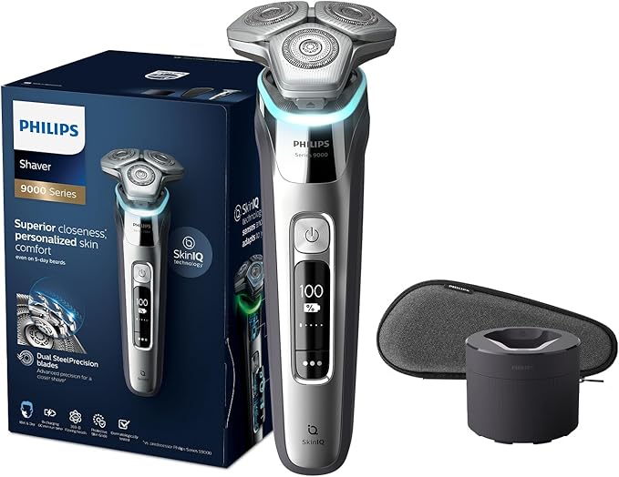 Philips Shaver S9985/50 | Wet & Dry Use | Smart SkinIQ Tech for a Close, Comfortable Shave