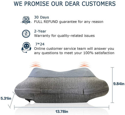 Rotai Cordless Shiatsu Neck Pillow with 8 Deep-Kneading Massage Nodes – Portable, Rechargeable & Ergonomic