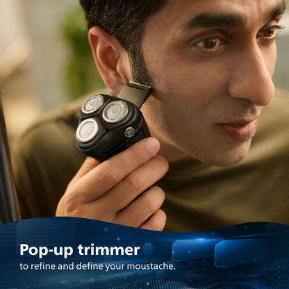 Philips Electric Shaver for Men, SkinProtect Technology, Wet and Dry Shave, 5D Floating Heads, 27 Self Sharpening Blades, Pop-up Trimmer, Cordless, Waterproof S3144/03 (New Model)