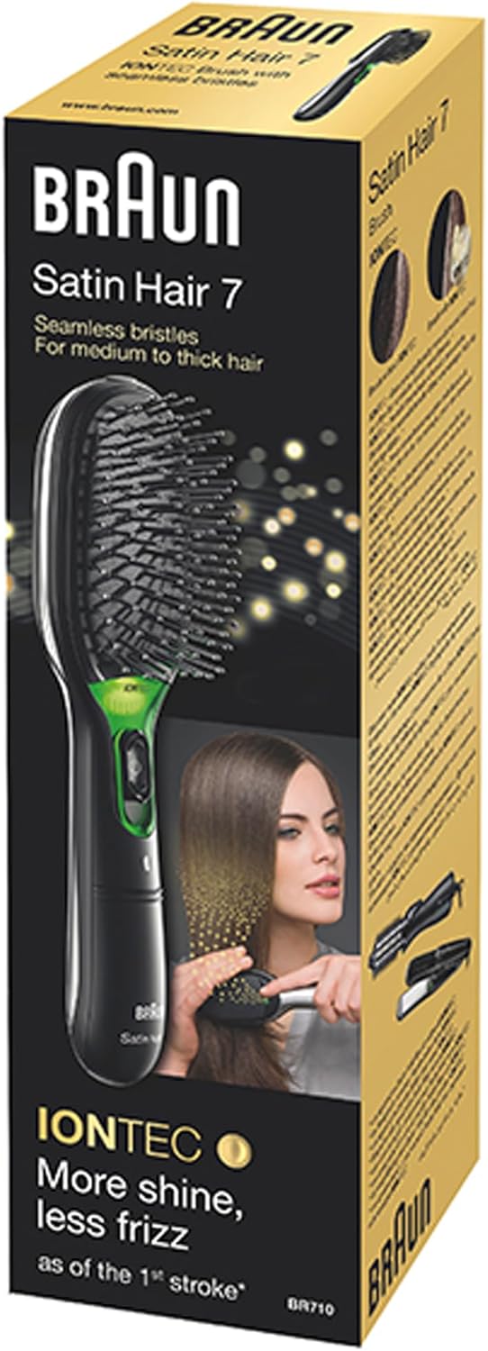 Braun Satin 7 Hair Styler Comb Brush, Black, BR710