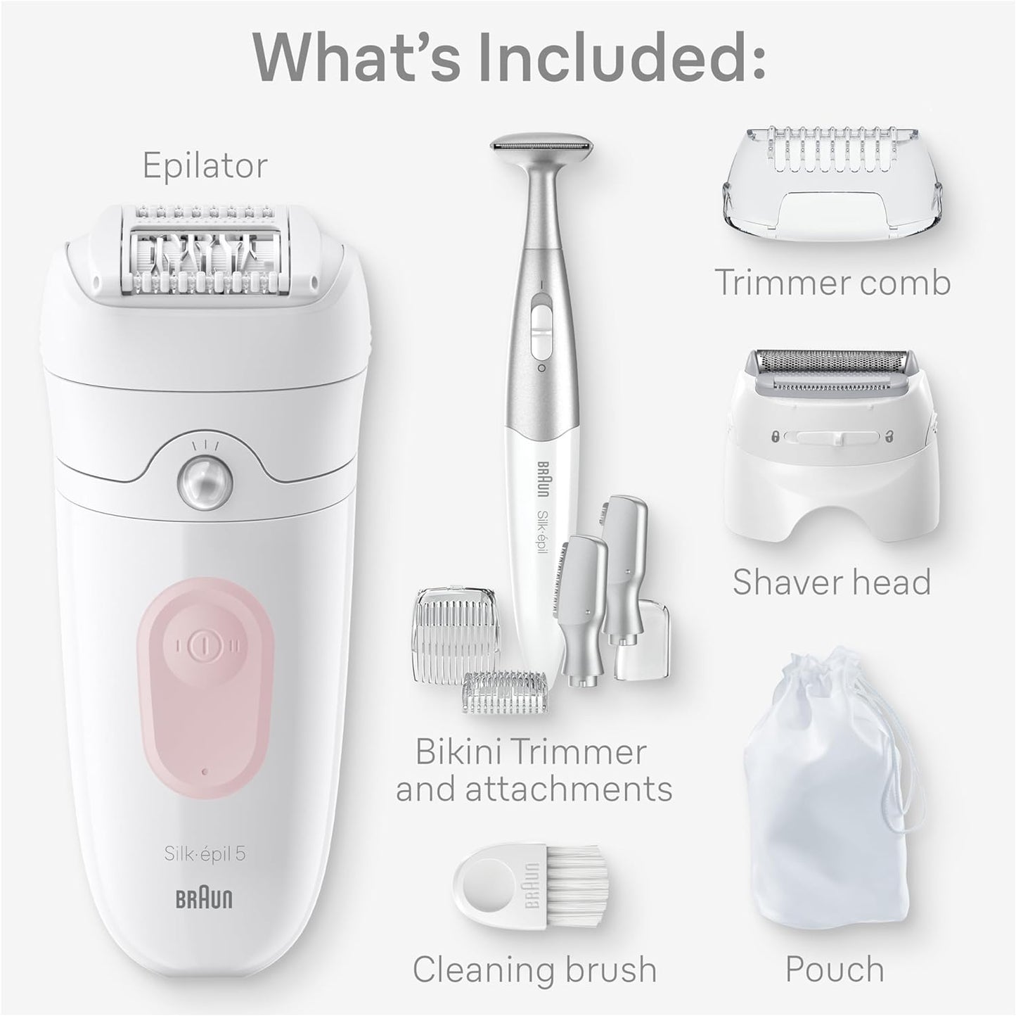 Braun Silk-épil 5 Epilator, Wet & Dry, Lasting Smooth Skin, SE5-230