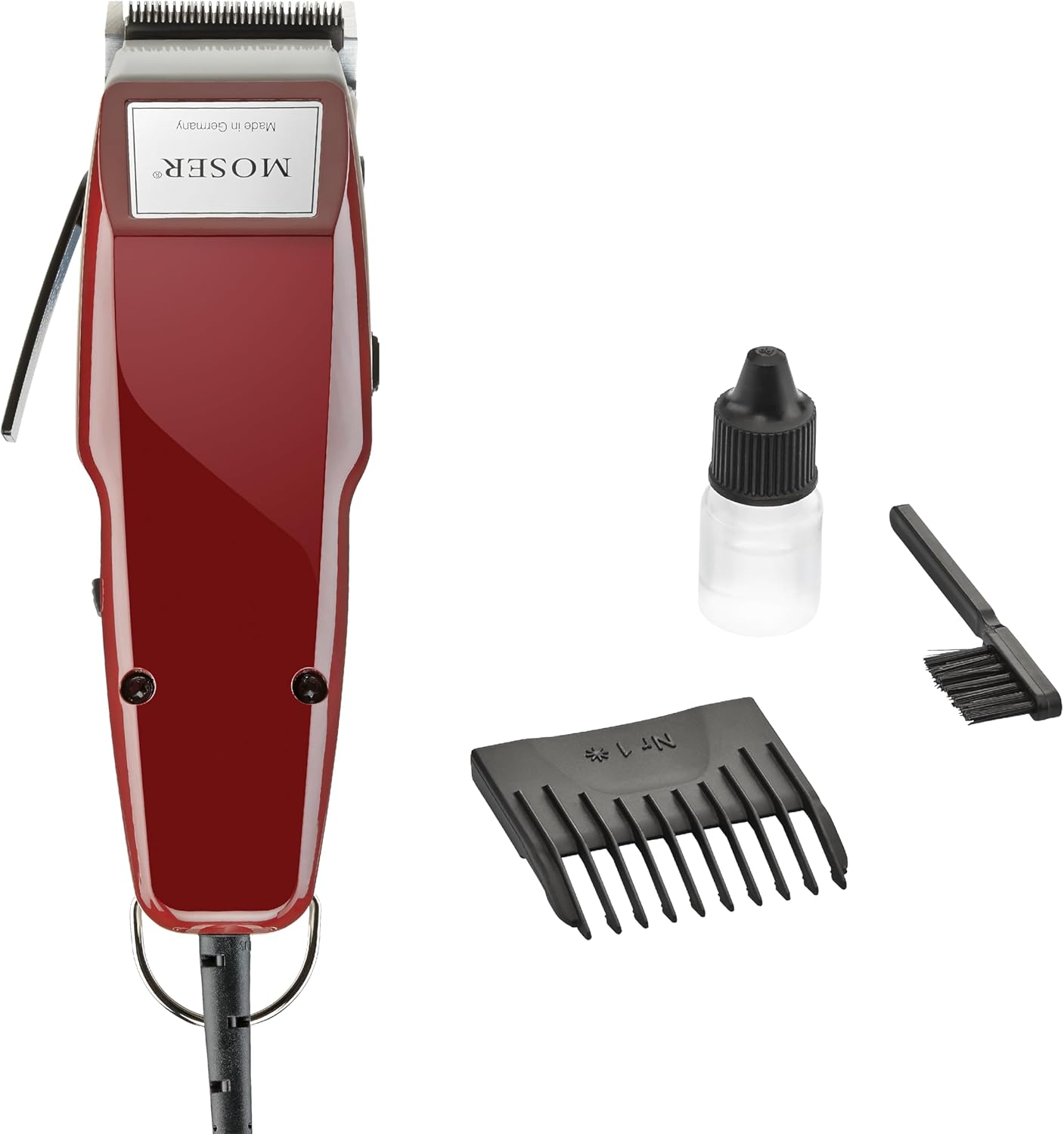 Moser 1400 Professional Corded Hair Clipper for Men (Made in Germany) | Precision Stainless Steel Blade | Cutting Length Adjustor with 6 Preset positions | Quiet and Powerful Motor (1400-0150)