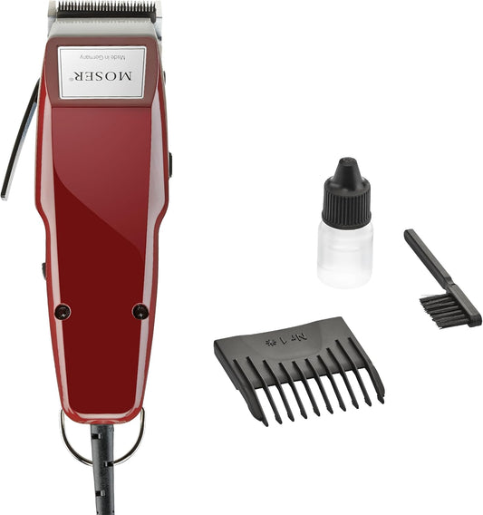 Moser 1400 Professional Corded Hair Clipper for Men (Made in Germany) | Precision Stainless Steel Blade | Cutting Length Adjustor with 6 Preset positions | Quiet and Powerful Motor (1400-0150)