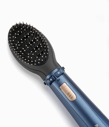 BaByliss Air Styler Pro 1000, 38mm Thermal Brush With 2, 2m Swivel Cord, Rotating 50mm Soft Bristle Brush With 2 Heats Plus A Cool Setting lightweight Design & Salon-quality Results, AS965SDE (Blue)