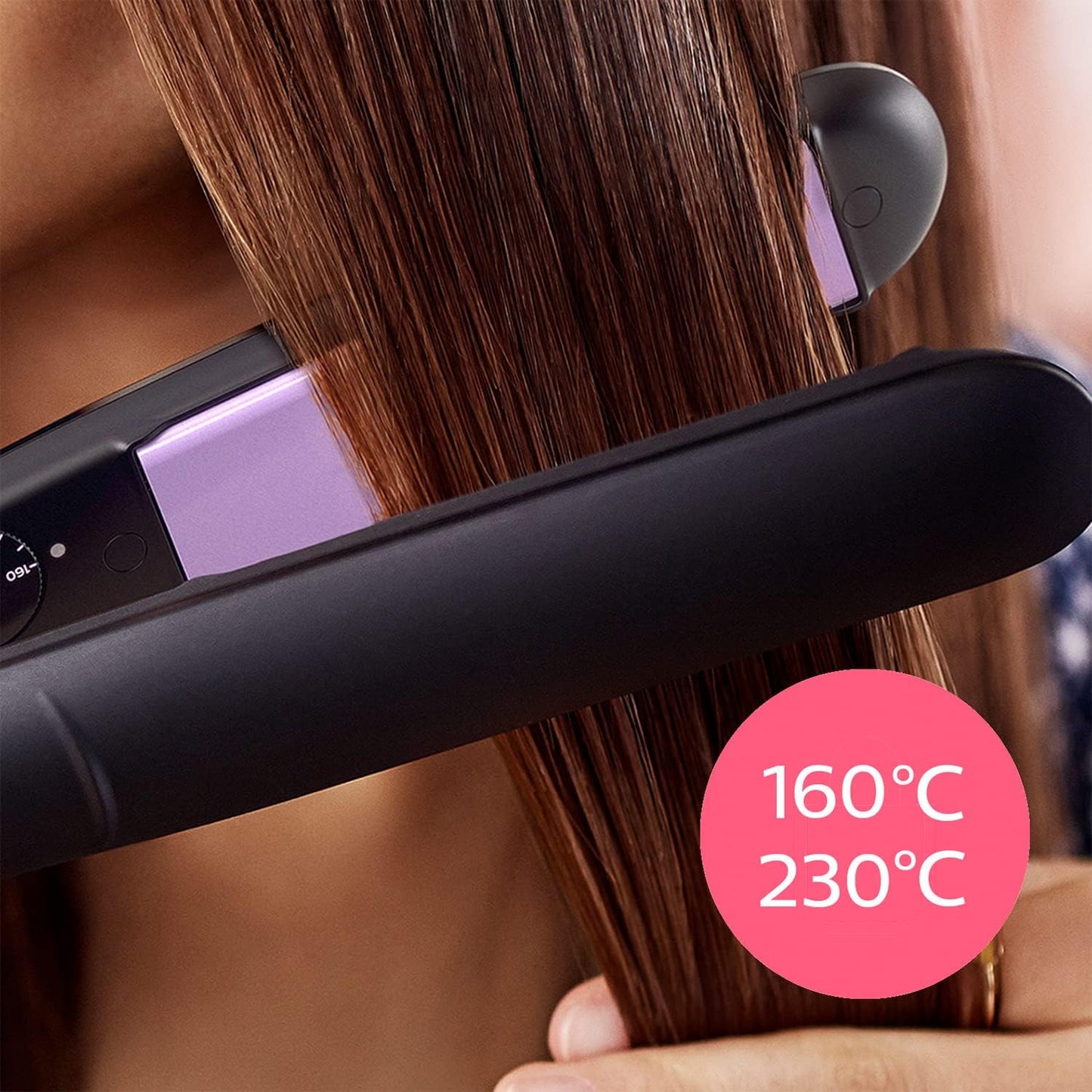 Philips Hair Care BHS377/00 Ceramic Essential Care Hair Care Plate with Keratin, Temperature 180 ° to 220 °