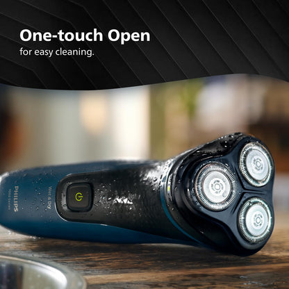 Philips Electric Shaver for Men, Wet and Dry Shave, 3D Floating Heads, 27 Self Sharpening Blades, Cordless, Waterproof S1151/03 (New Model)