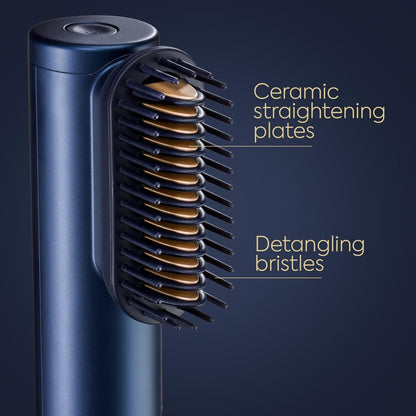 BaByliss Air Wand 3-in-1 Hair Dryer | Straightener & Hot Air Brush with Ion Technology & High-Speed Digital Motor | Includes 3 Attachments | No Heat Damage - (AS6550SDE)