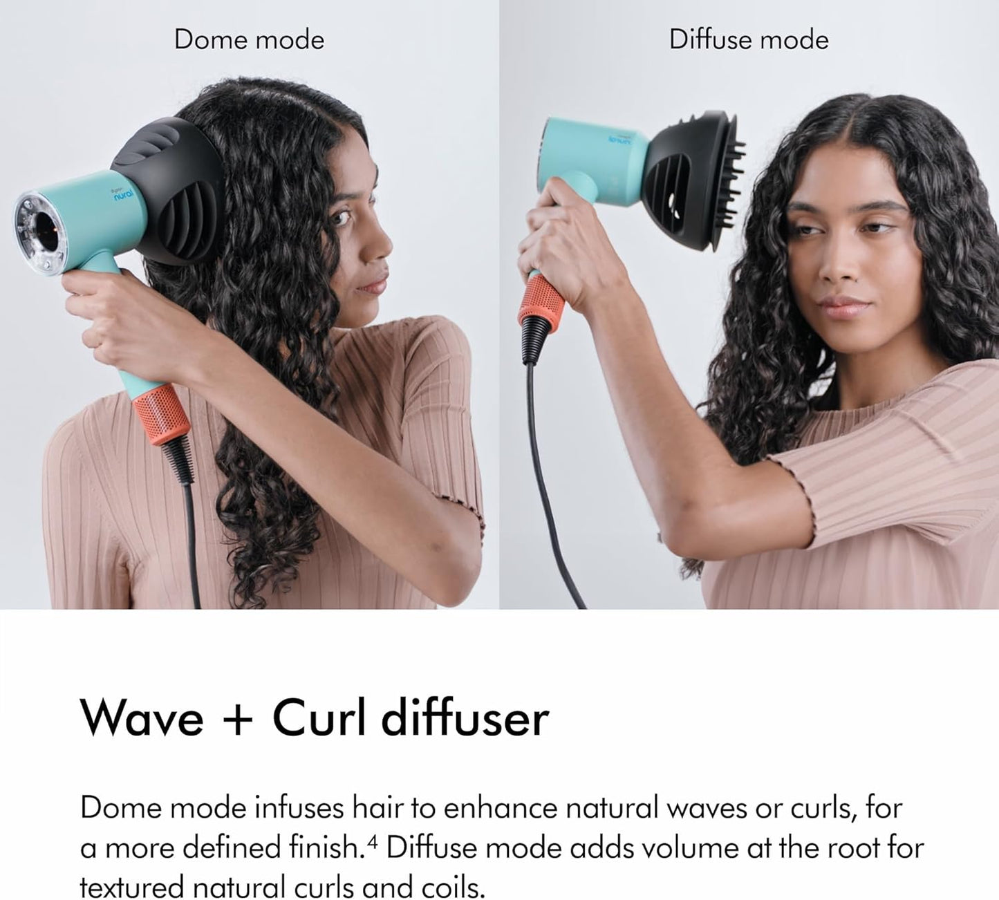 Dyson Special edition Supersonic Nural™ hair dryer in Strawberry bronze and blush pink designed Presentation
