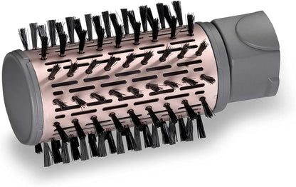 BaByliss 4 in 1 Rotating Air Styler Brush | Potent 1000W Styler For Ultra-Fast Drying | Salon Finish with Interchangeable Attachments For Hair Volumizing, Smoothing & Straightening | AS960SDE (Purple)