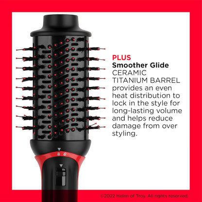 REVLON One-Step Volumiser Plus (Patented Detachable Head, Ceramic Titanium Barrel, Nylon Styling Bristles with Activated Charcoal Pins, Tourmaline Ionic Technology), RVDR5298UK