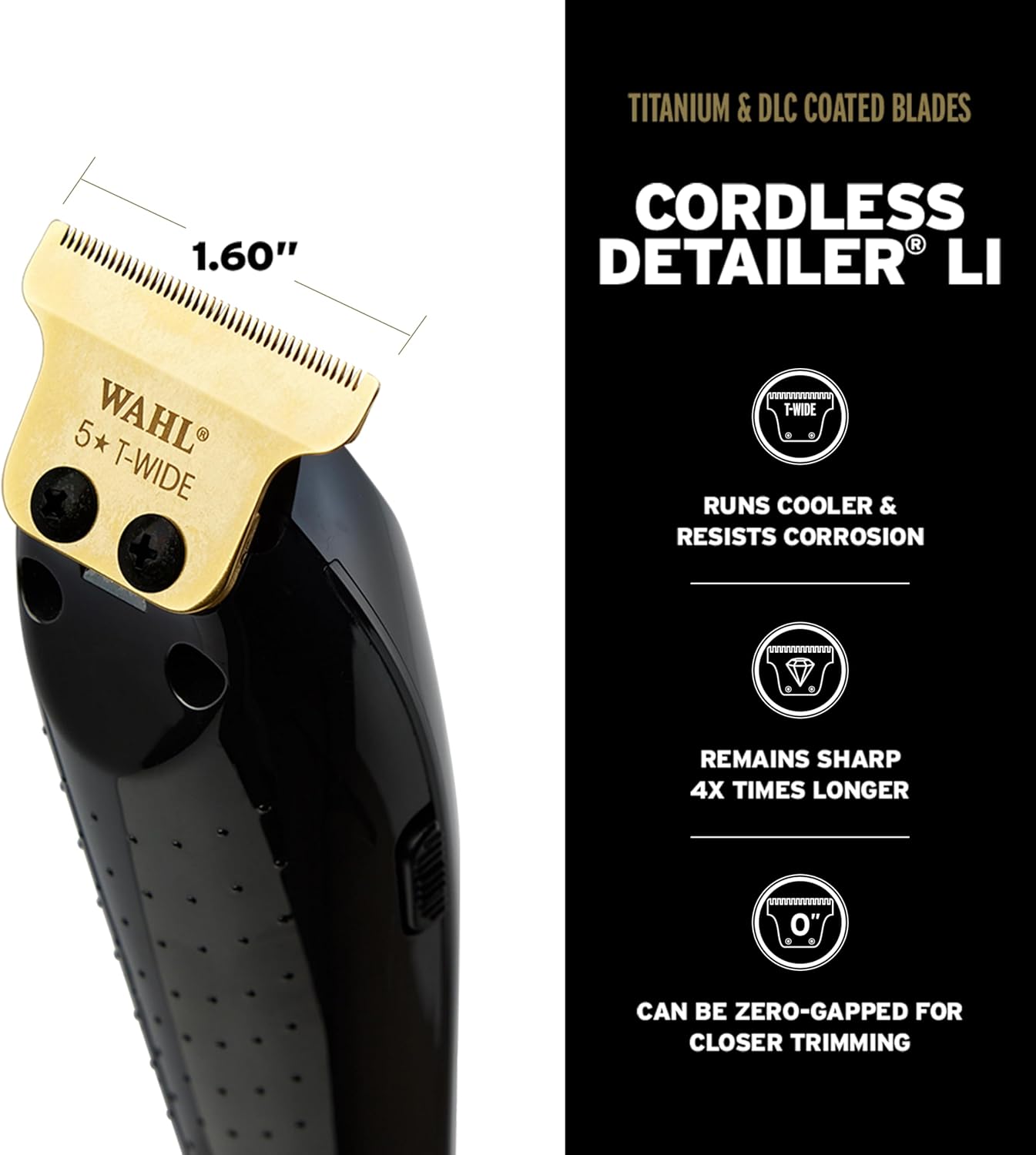 Wahl 5 Star Cordless Barber Combo™ - Titanium & DLC Coated Blades, Magic Clip & Detailer Li, 1 Count