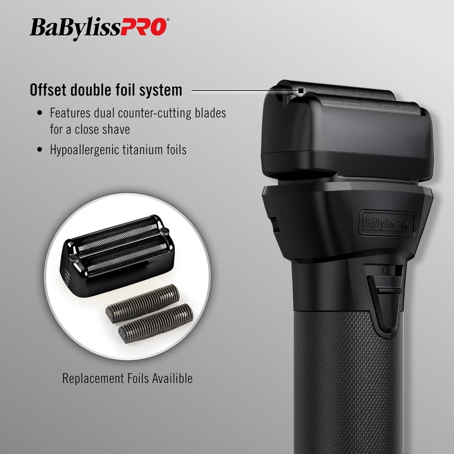 BaBylissPRO FXONE BLACKFX All Metal Double Foil Shaver