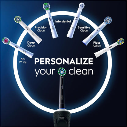 Oral B Vitality 300 Rechargeable Toothbrush with CrossAction Brush Head, 3 Cleaning Modes & 2 Minutes Built-in Timer D103.413.3 Black