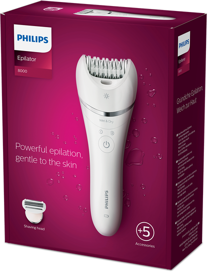 PHILIPS Epilator Series 8000 Wet & Dry epilator BRE710