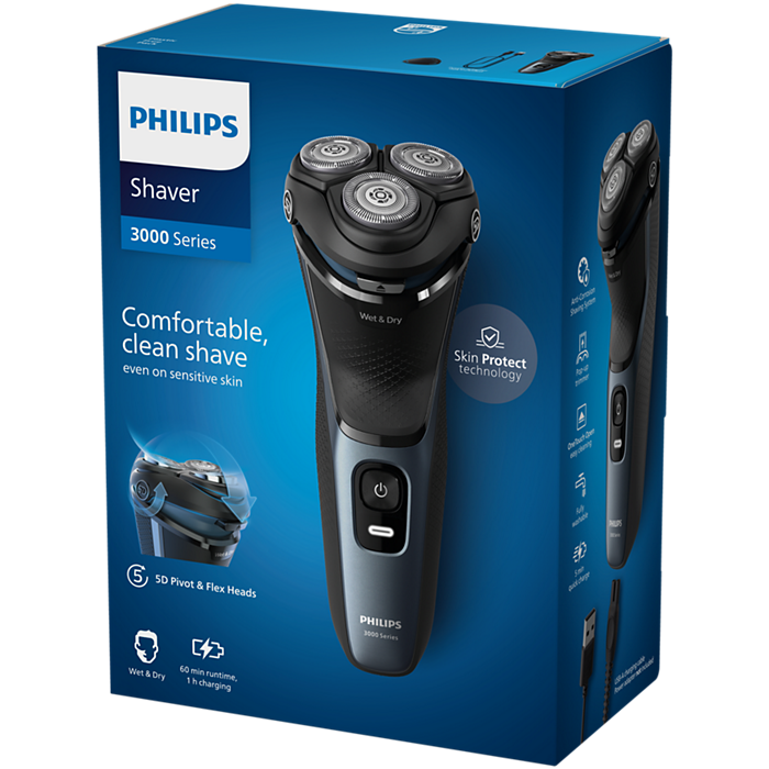 Philips Shaver 3000 Series S3144/00 Wet & Dry Electric Shaver
