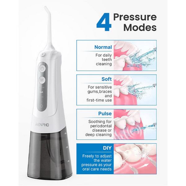 Renpho 300Ml Waterproof Dental Flosser Rp-Hwf001-Wh