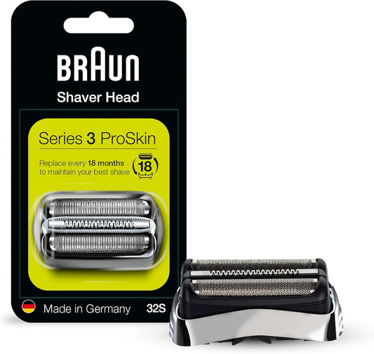 Braun Series 3 Pro Skin Electric Shaver Replacement Head 32S - Compatible with Electric Razors 3000s, 3010s, 3040s, 3050cc, 3070cc, 3080s, 3090cc