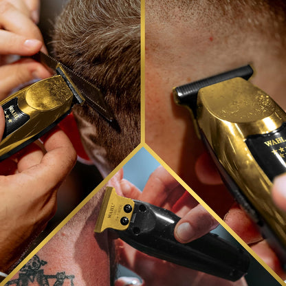 Wahl 5 Star Cordless Detailer in Gold, Professional Hair Trimmers, Close Trimming, Detailing and Outlining, Lightweight, Cordless, Snap On/Off Blades, Barbers Supplies
